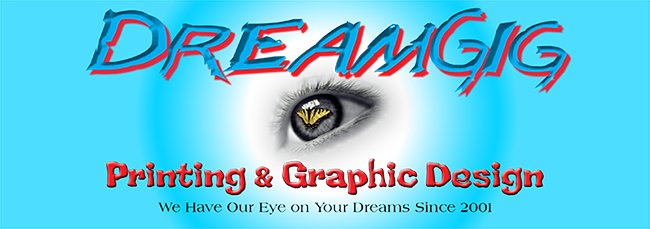 DreamGig Printing butterfly eye logo